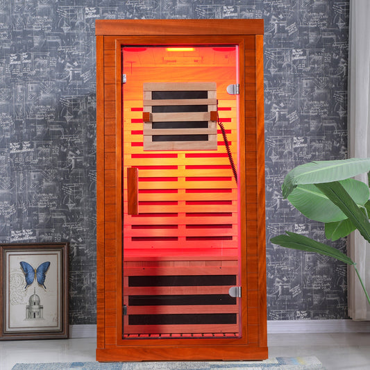 Single Person Infrared Sauna with Bluetooth, Chromotherapy & Touch Control