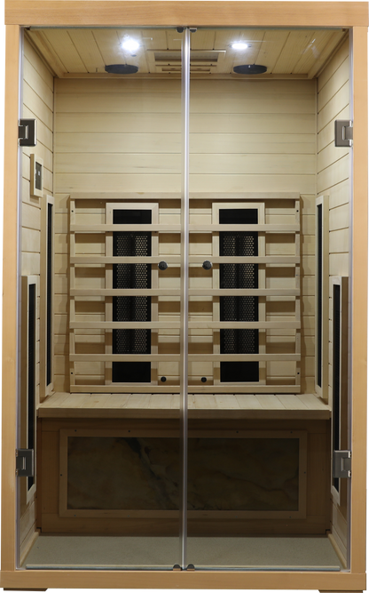 Two-Person Indoor Hemlock Far-Infrared Sauna