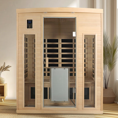 Hemlock Wood Far-Infrared Indoor Three Person Sauna Room