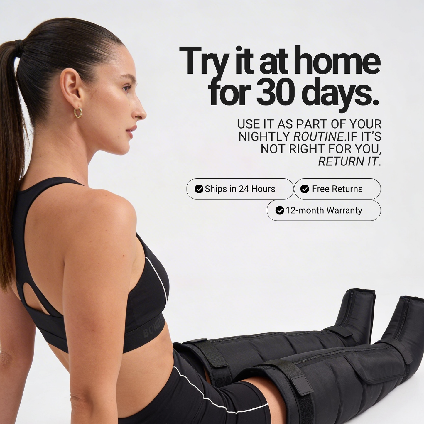 Nicebeam RecoveryFlow Compression Boots | Wireless Pneumatic Recovery