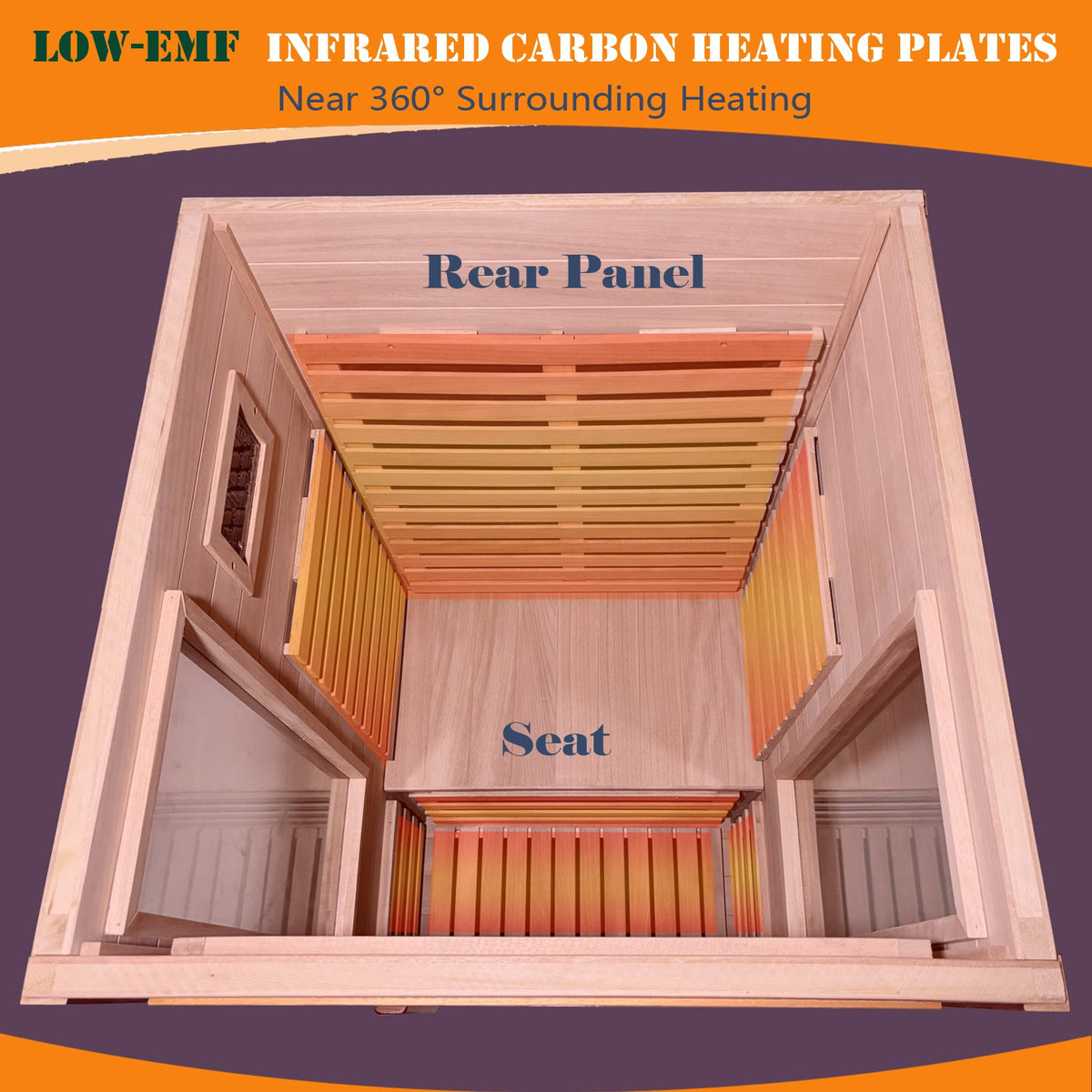 Home Dry Infrared Sauna with Bluetooth and LED Lighting