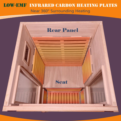 Home Dry Infrared Sauna with Bluetooth and LED Lighting