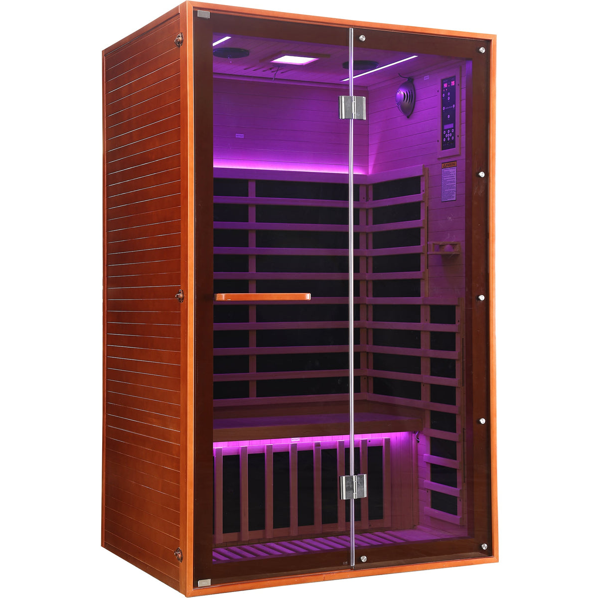 2-Person Home Infrared Sauna | Canadian Hemlock Wood | Carbon Heating Panels