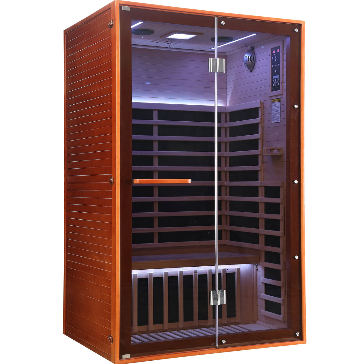 2-Person Home Infrared Sauna | Canadian Hemlock Wood | Carbon Heating Panels