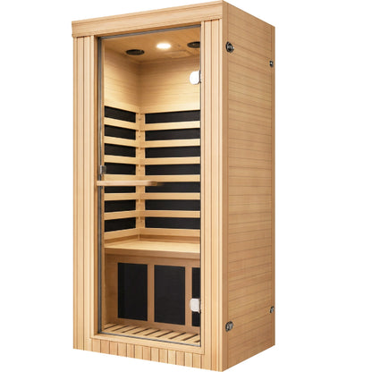 Canadian Hemlock Single-Person Far Infrared Sauna, 1020W