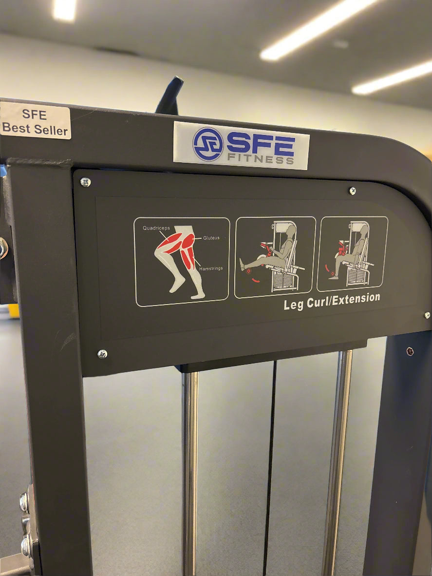 SFE Seated Leg Extension & Leg Curl Machine with 250 lb Stack