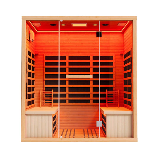Thermora Seville 4-Person Low EMF Canadian Hemlock Infrared Sauna With Bluetooth (SAK29571)