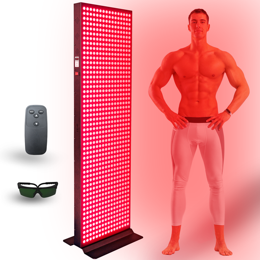 EXESAS 800 LED Full-Body Red Light Therapy Panel – 4000W Dual-Chip, 4 Wavelengths, 65" Panel, Remote Control