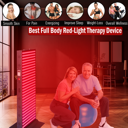 EXESAS 324 LED Red Light Therapy Panel – 1620W Dual-Chip, 4 Wavelengths, 41×15" Panel, Remote & Linkable