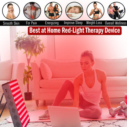 EXESAS 80 LED Red Light Therapy Panel – 400W Dual-Chip, 660nm & 850nm, High Irradiance, 2-Year Warranty