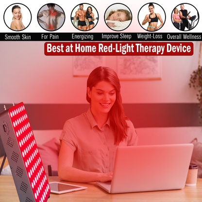 EXESAS 80 LED Red Light Therapy Panel – 400W Dual-Chip, 660nm & 850nm, High Irradiance, 2-Year Warranty