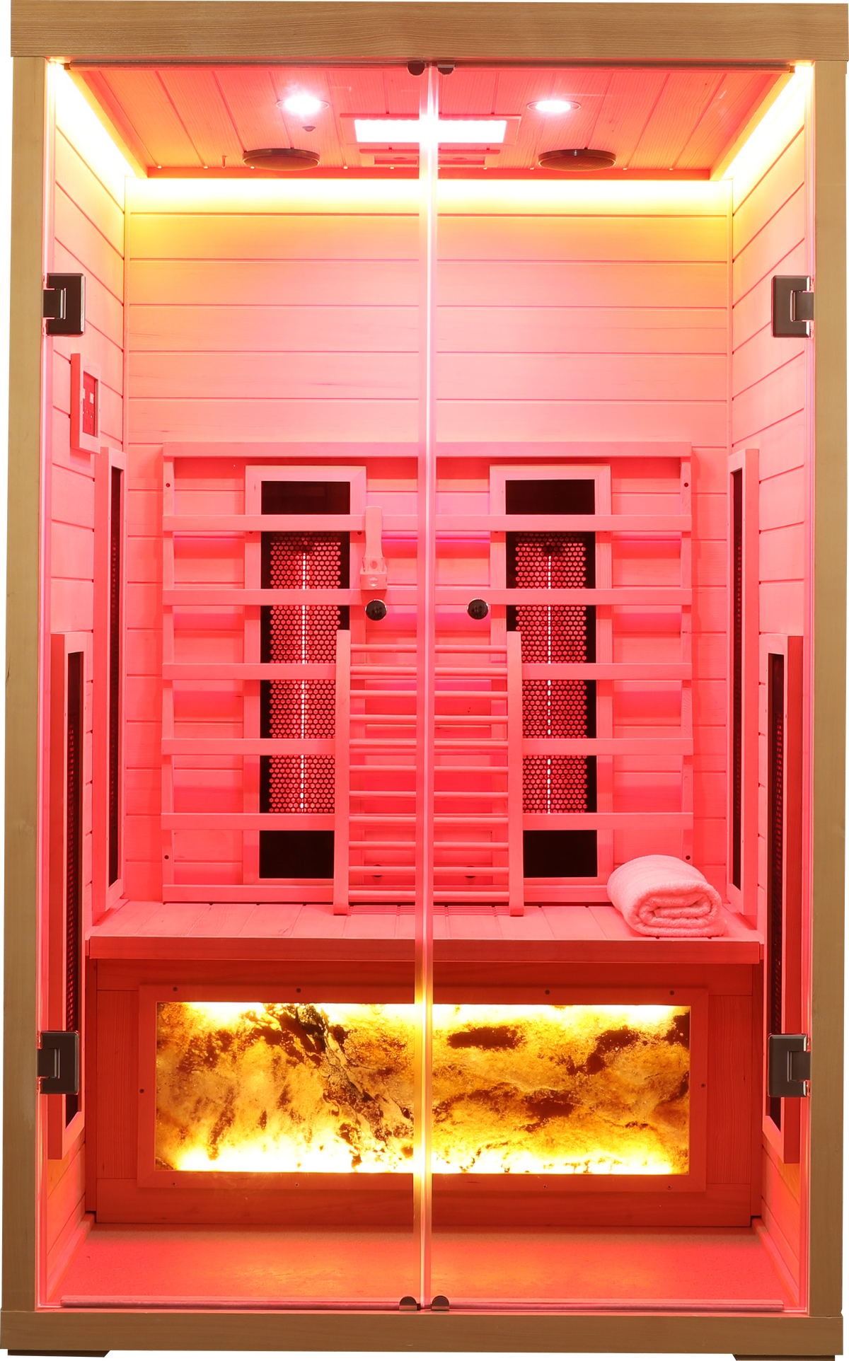 Two-Person Indoor Hemlock Far-Infrared Sauna