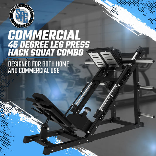 45° Plate-Loaded Leg Press & Hack Squat Combo Machine