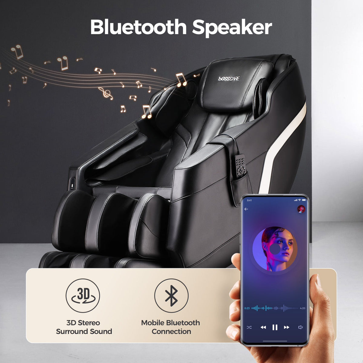 SL Track Full Body Massage Chair Recliner – Airbag Massage | PU Leather