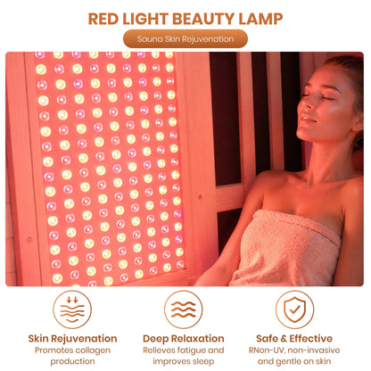 Outdoor Far Infrared Sauna for Two – 2000W Canadian Hemlock
