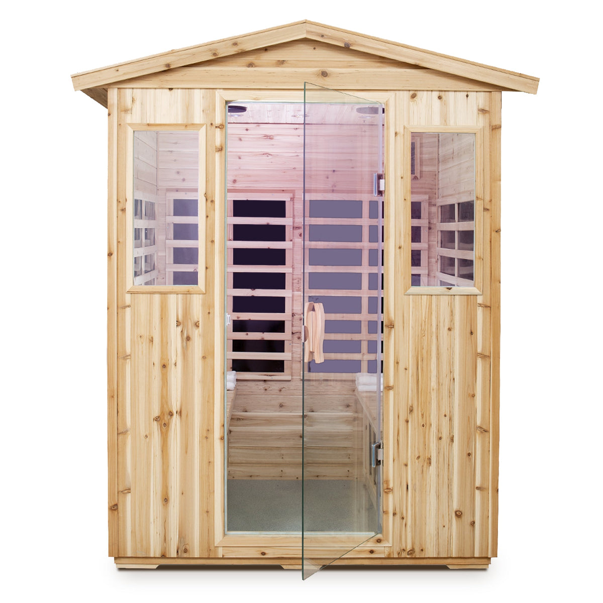 4-Person Far-Infrared Outdoor Sauna Room | Old Fir