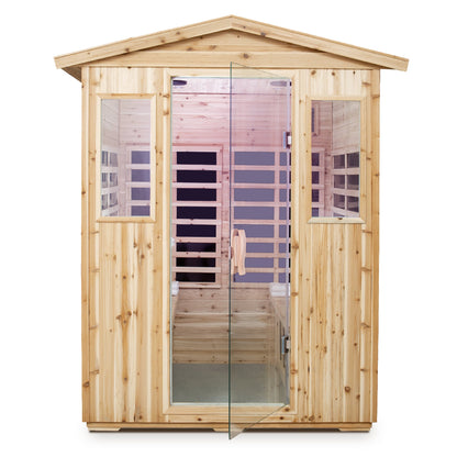 4-Person Far-Infrared Outdoor Sauna Room | Old Fir