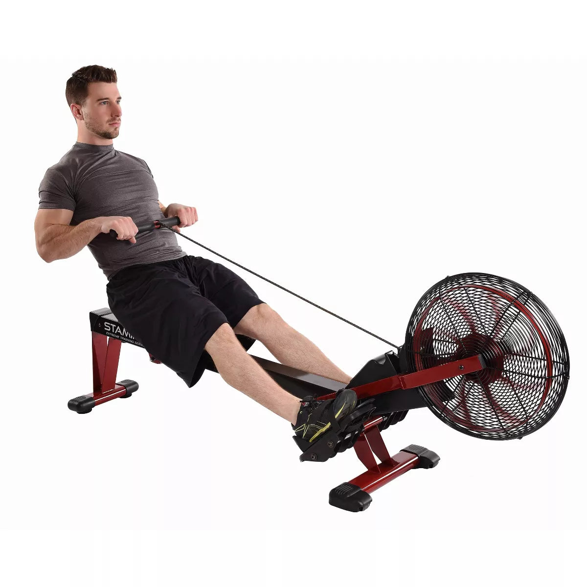Stamina X Air Rower with Smart Workout App, No Subscription Required with Foldable Rowing Machine for Home Use with LCD Monitor