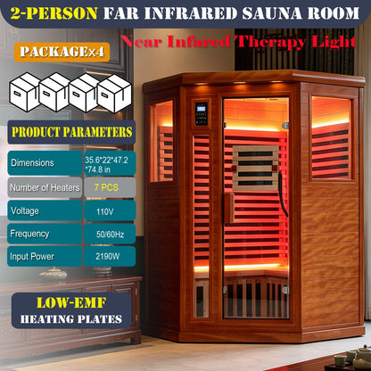 Two-Person Far Infrared Corner Sauna