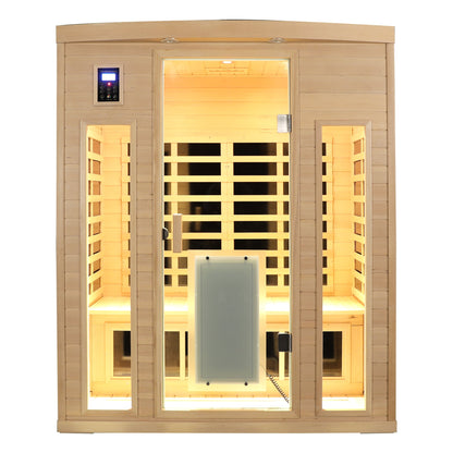 Hemlock Wood Far-Infrared Indoor Three Person Sauna Room