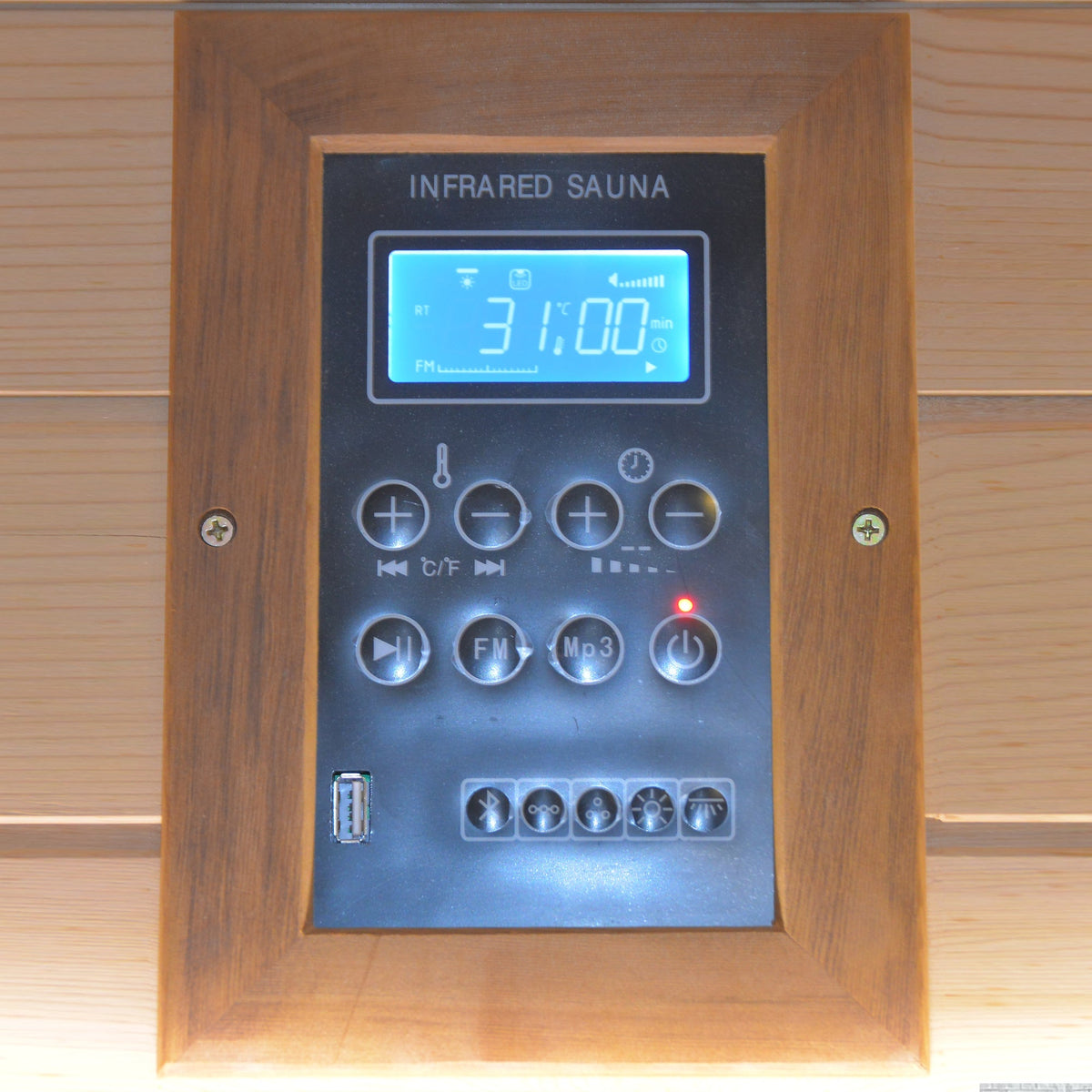 Outdoor 2-Person Backyard Sauna | Fir & Cedar Wood with Infrared Heating