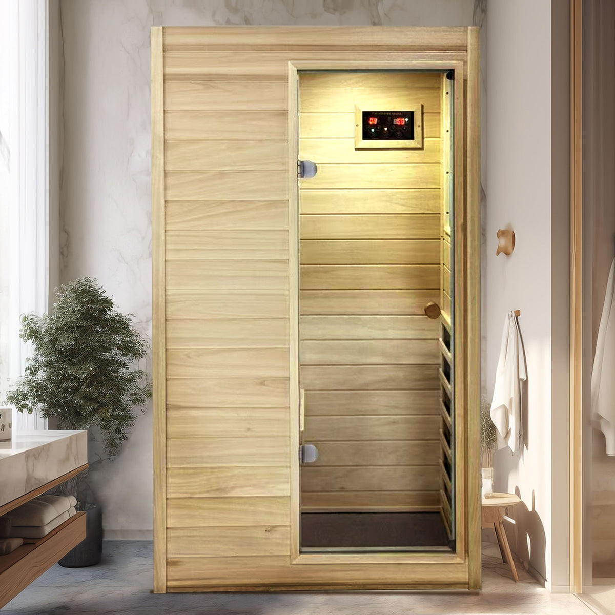 XY-909MB-R Far Infrared Sauna Room with Bluetooth Audio