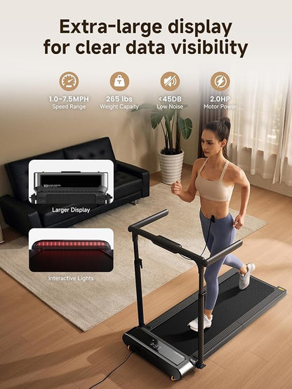 WalkingPad R3 Hybrid+ 2-in-1 Folding Treadmill, 7.5 MPH