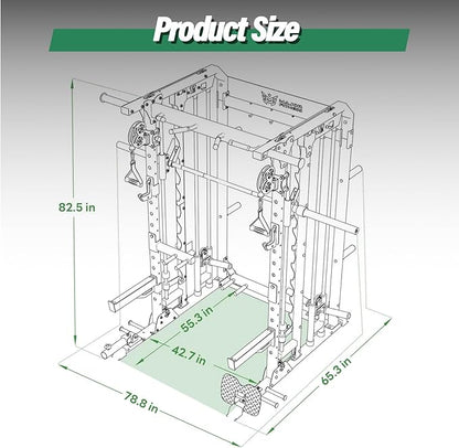 MAJOR FITNESS B52 Smith Machine Home Gym with Dual Pulleys