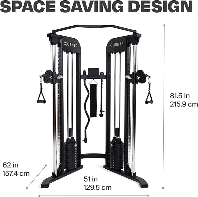 Centr 2 Functional Trainer with Dual 165 lb Weight Stacks