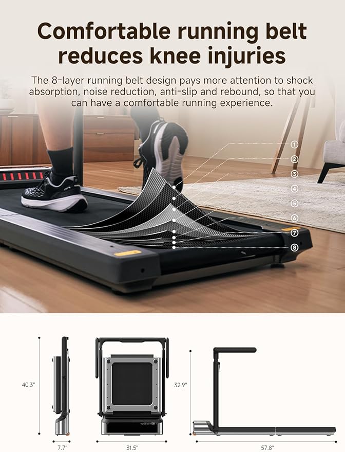 WalkingPad R3 Hybrid+ 2-in-1 Folding Treadmill, 7.5 MPH