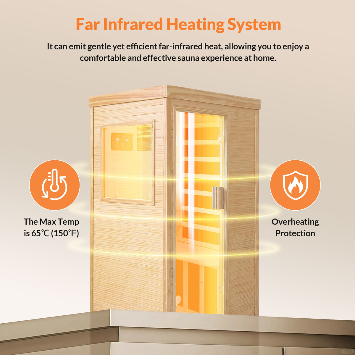 Single Person Indoor Sauna Room – Chilean Pine | 7 Carbon Heating Plates