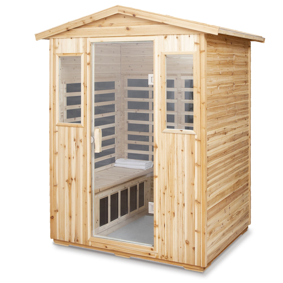 4-Person Far-Infrared Outdoor Sauna Room | Old Fir