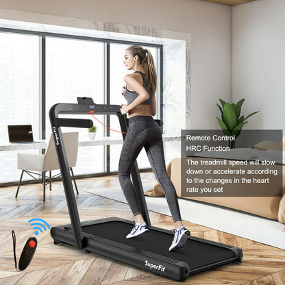 4.75HP 2-in-1 Folding Treadmill with Remote and App Control