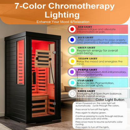 One- to Two-Person Far Infrared Sauna