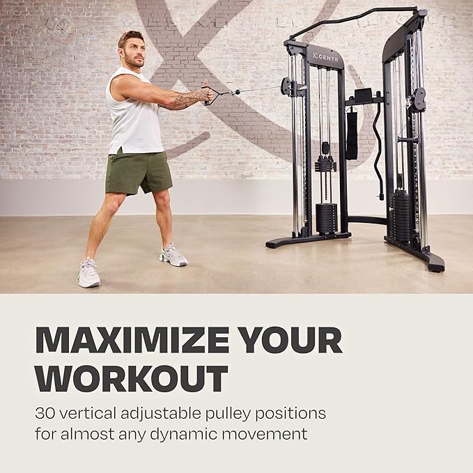 Centr 2 Functional Trainer with Dual 165 lb Weight Stacks