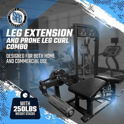 SFE Leg Extension & Prone Leg Curl Machine | 250 lb Stack