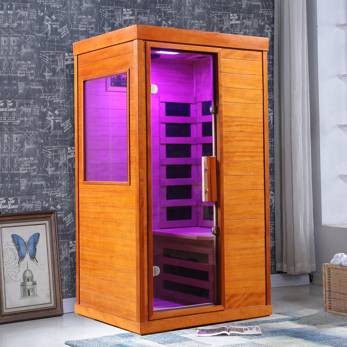 Infrared Indoor Dry Sauna Room with Bluetooth Audio & LCD Touch Control