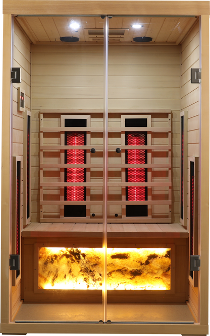 Two-Person Indoor Hemlock Far-Infrared Sauna