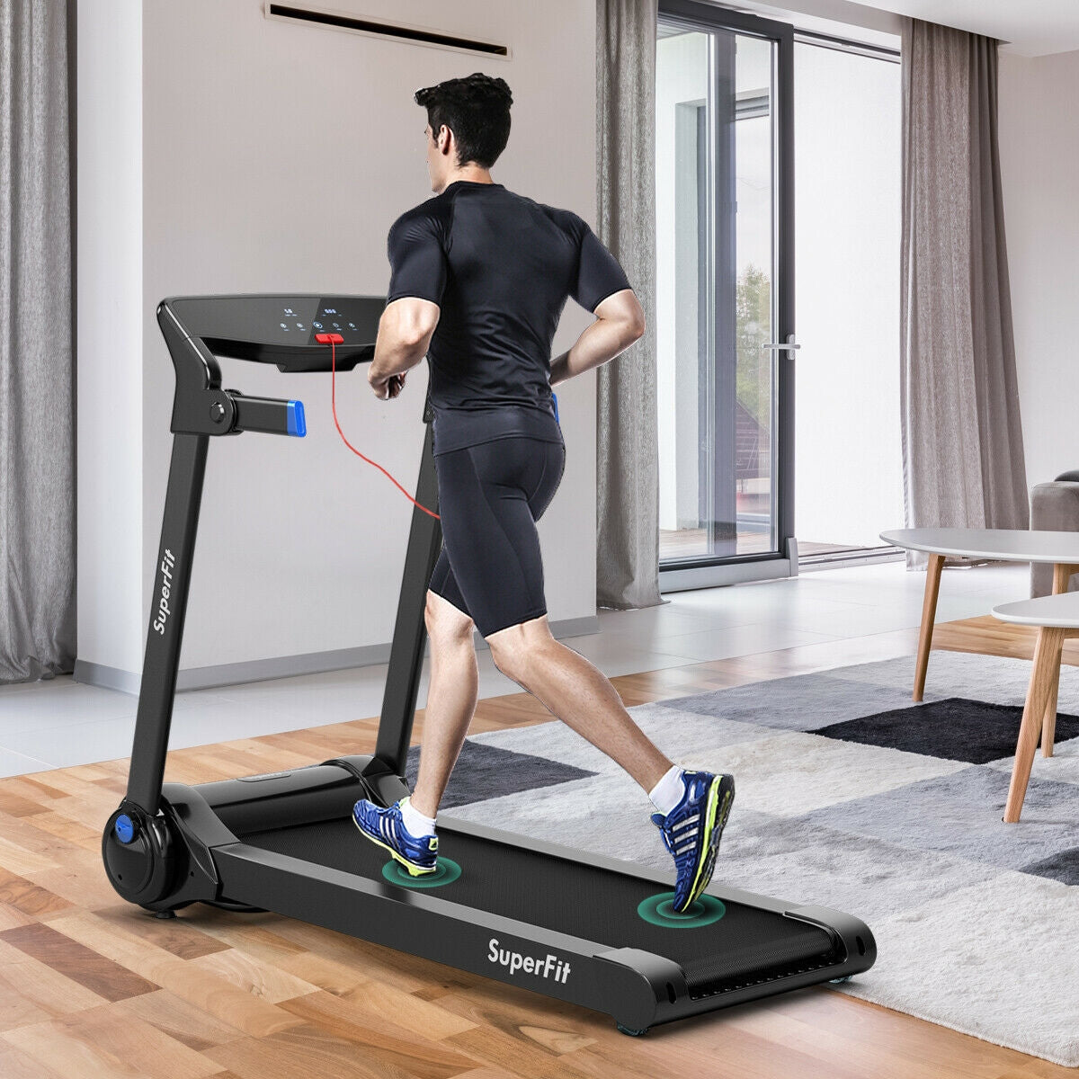 3HP Folding Treadmill with Bluetooth Speaker – Home & Office