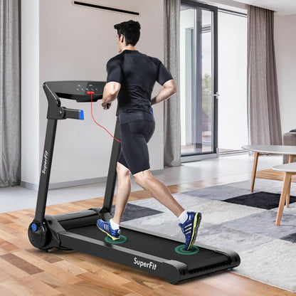 3HP Folding Treadmill with Bluetooth Speaker – Home & Office
