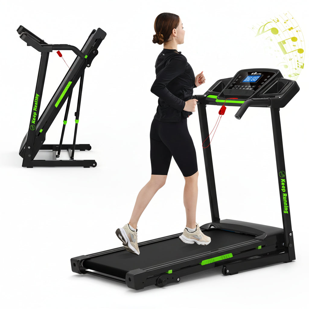 Folding Treadmill with Incline, 3.5HP Home Gym Fitness Workout Jogging Walking 330 LBS Capacity