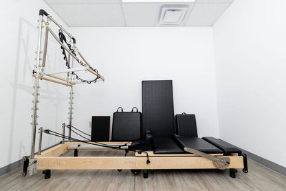 Janet Elite Plus Foldable Pilates Reformer – Studio Grade Luxury Maple Wood Home Pilates Machine - RE016