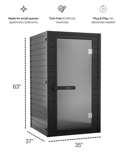 SaunaBox® Solara: 1-Person Full Spectrum Infrared Sauna