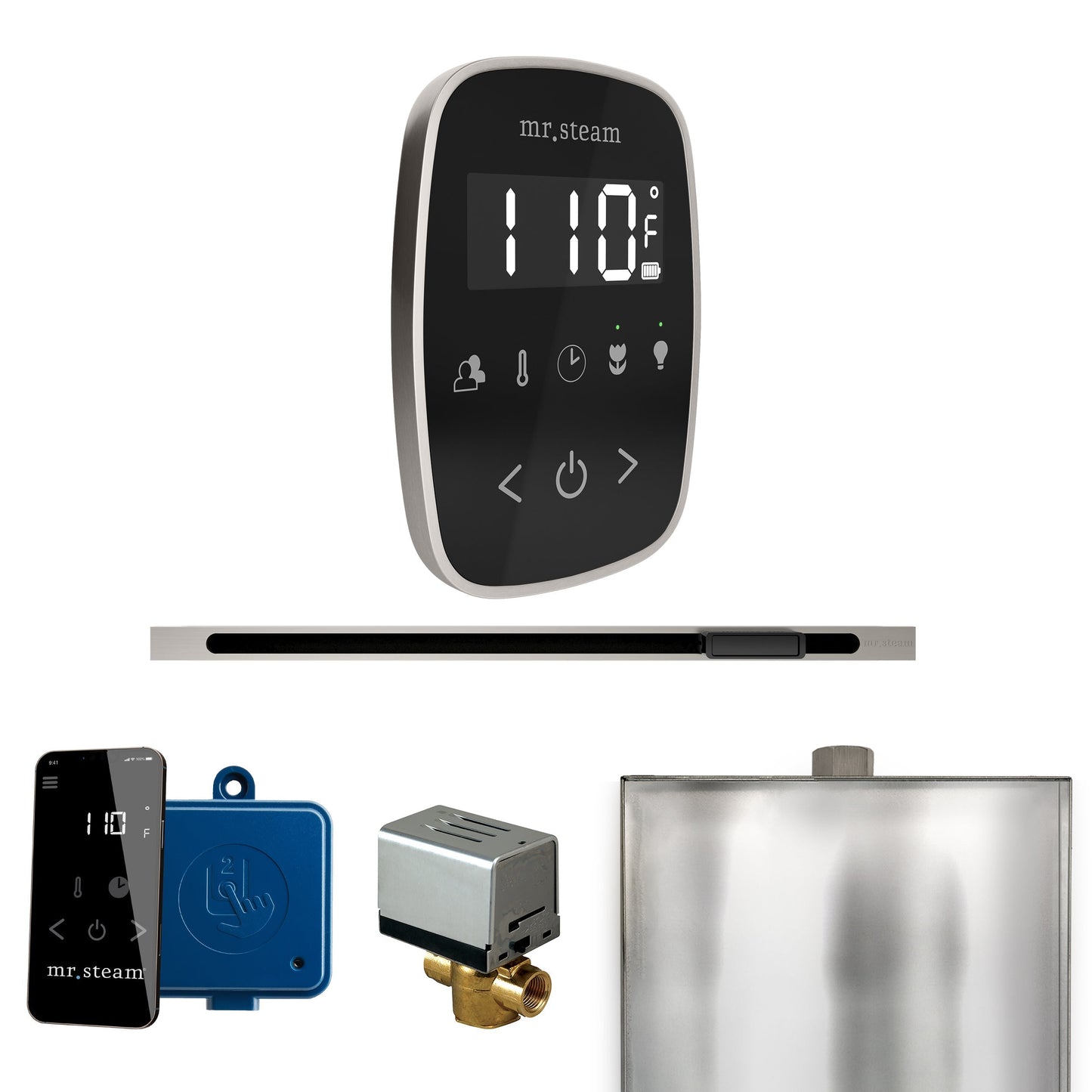 Mr. Steam ButlerFlex Steam Shower Control Package with TempoFlex Control and Linear Steamhead