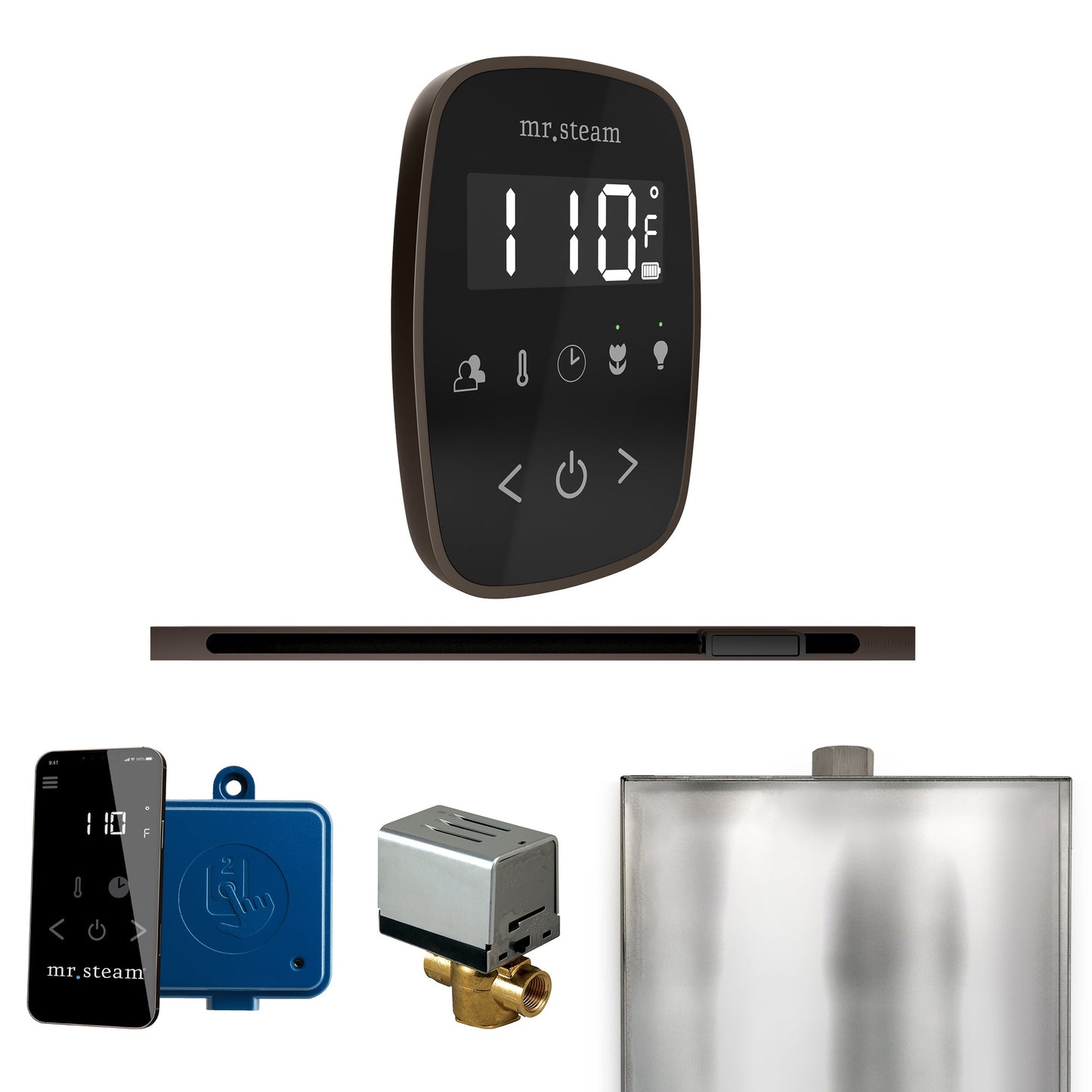 Mr. Steam ButlerFlex Steam Shower Control Package with TempoFlex Control and Linear Steamhead