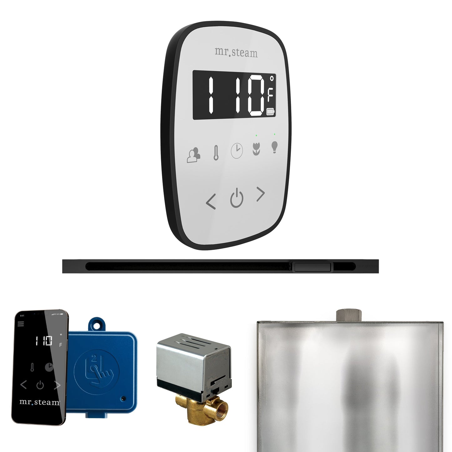 Mr. Steam ButlerFlex Steam Shower Control Package with TempoFlex Control and Linear Steamhead