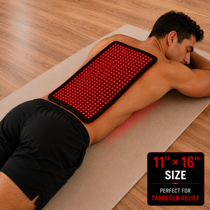 Medium Red Light Therapy Pad – 16" x 11" | 1,080 LEDs | 660nm + 850nm | 12V Car Adapter