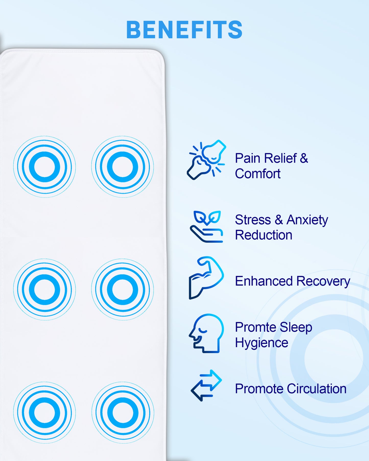 UTK PEMF Mat – Model H25P7-W | Square Wave Wellness Mat