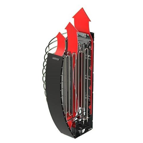 Harvia SP90 HSPE90U1MUL Spirit Series 9kW Black Sauna Heater, 240V 1PH, UL Listed
