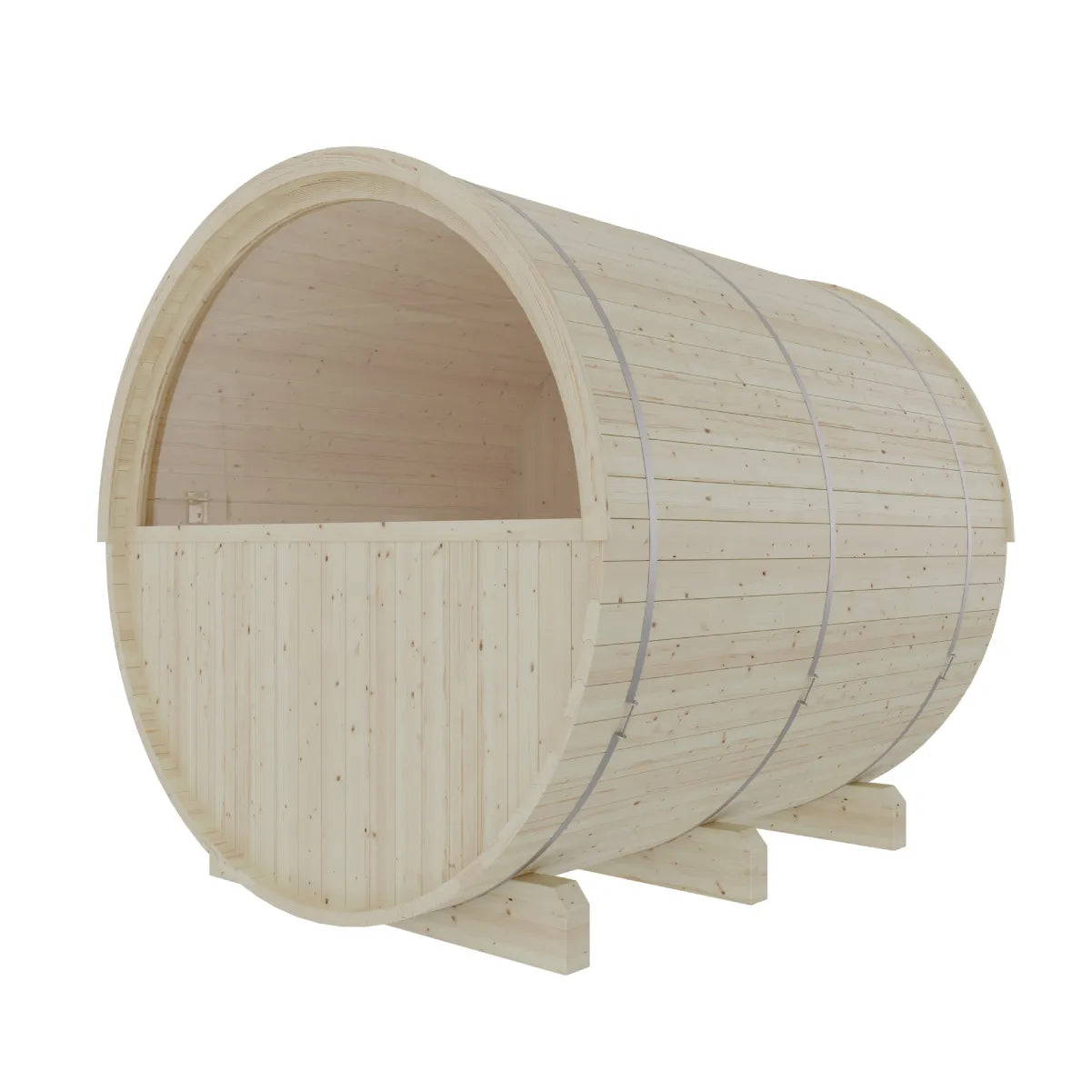 Helsinki Finnish Barrel Sauna with Terrace and WiFi Heater - Finnish Sauna Builders